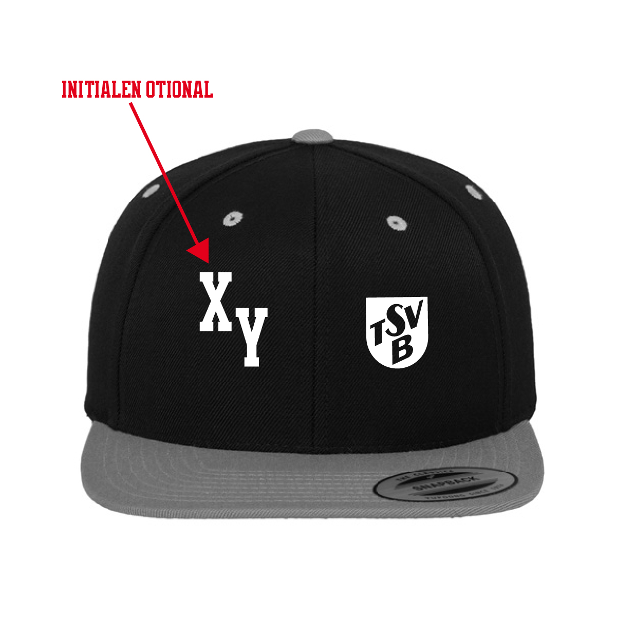 Classic Snapback 2-Tone inkl.Wappen (Initialen optional)