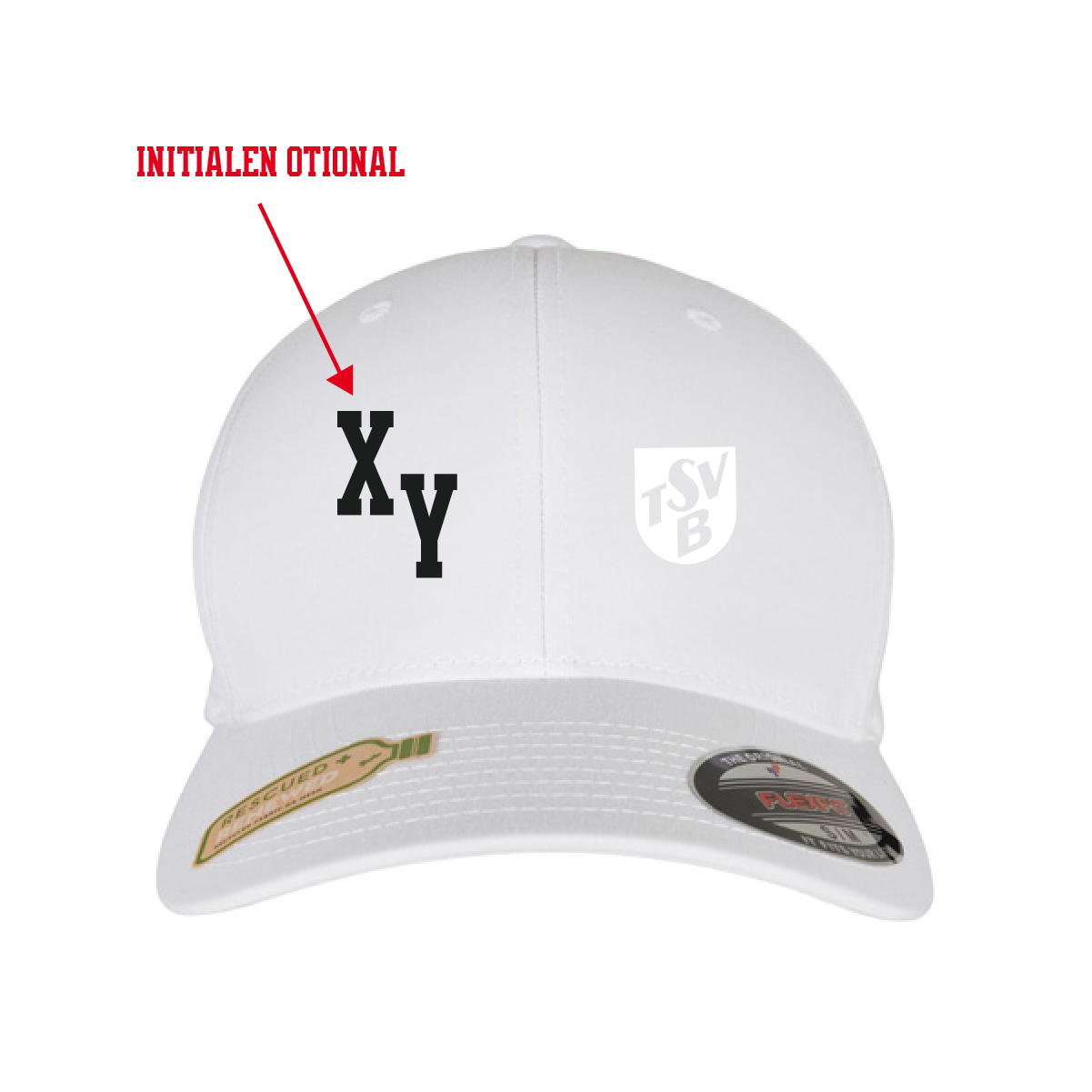 Flexfit Recycled Polyester Cap inkl.Wappen (Initialen optional)