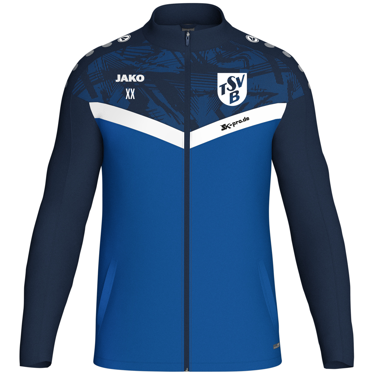JAKO Polyesterjacke Iconic inkl.Wappen und Vereinsname (Initialen optional)