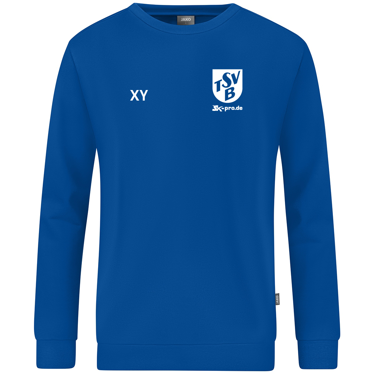 JAKO Sweat Organic inkl.Wappen und Vereinsname (Initialen optional)