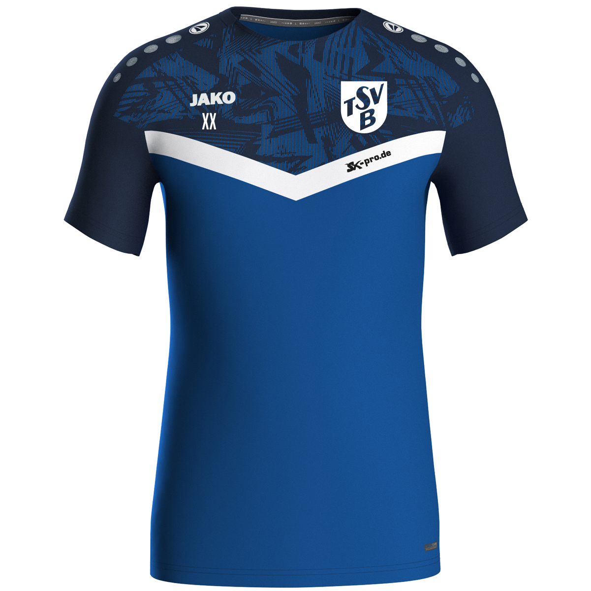 JAKO T-Shirt Iconic inkl.Wappen und Vereinsname (Initialen optional)