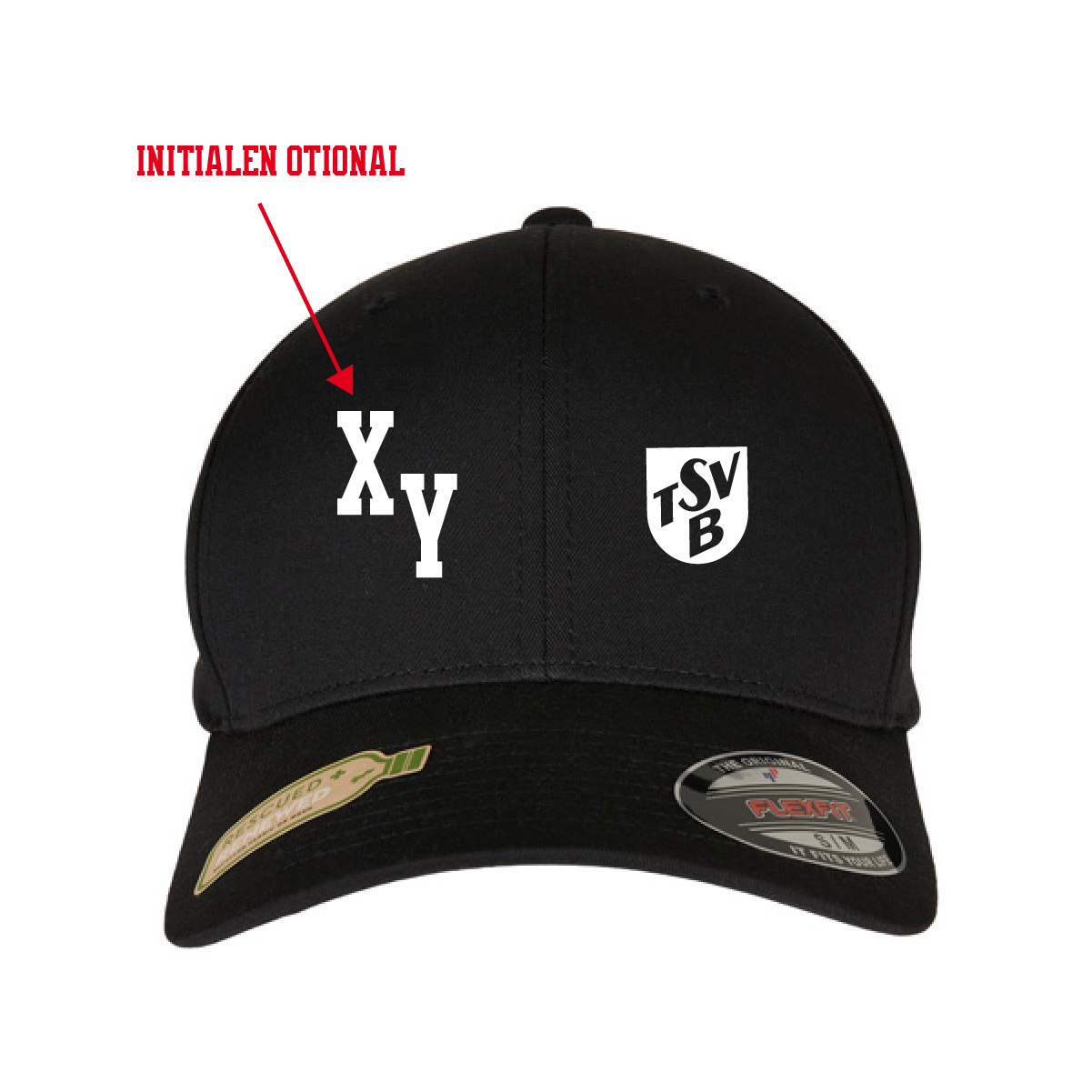 Flexfit Recycled Polyester Cap inkl.Wappen (Initialen optional)